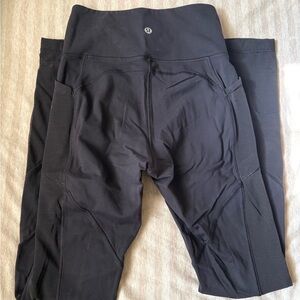 Black Lululemon Mesh Leggings with Pockets